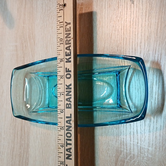 Vintage Blue Atlas Glass Relish Dish - Picture 5 of 14